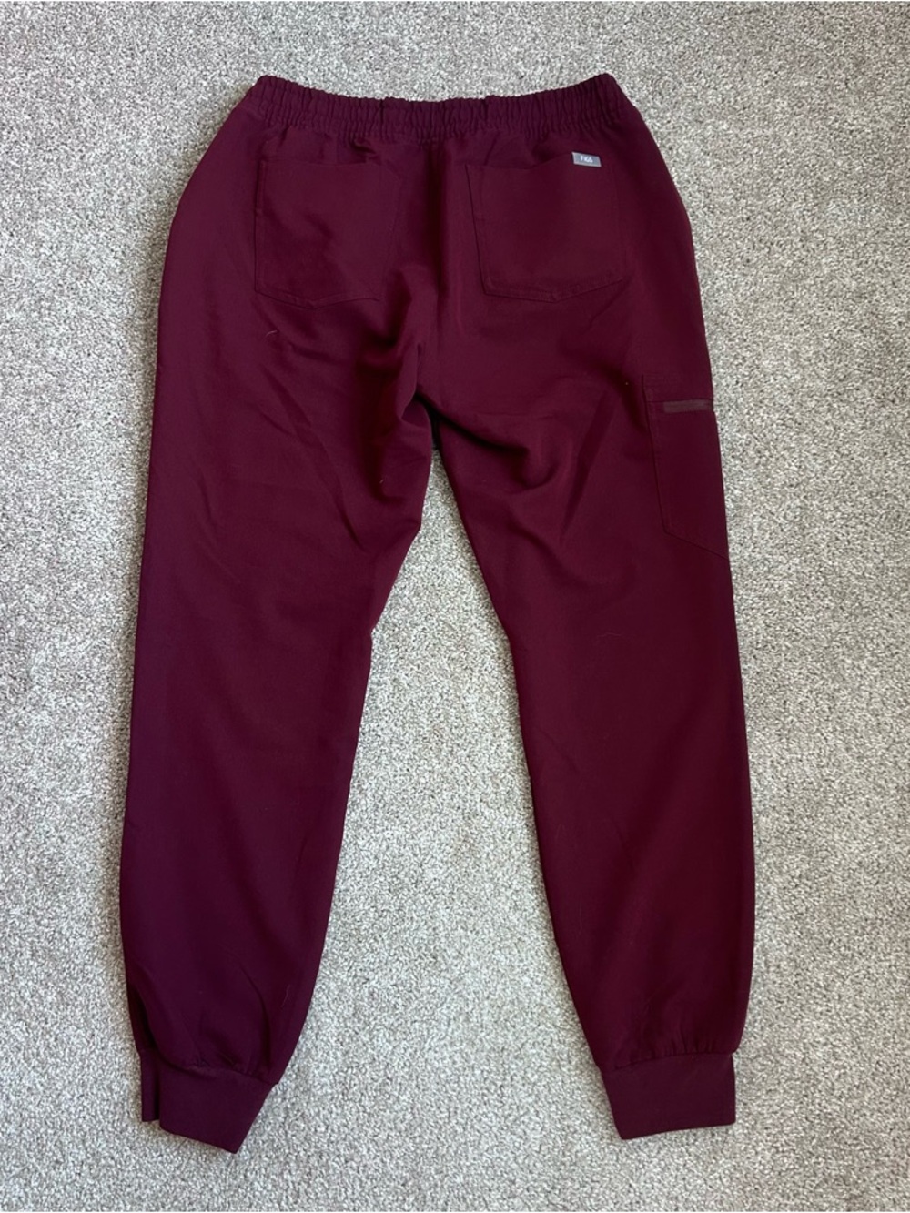 FIGS Zamora Jogger Womens Size S/P Burgundy Scrub Pants W18SW2005P - Picture 7 of 8